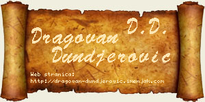 Dragovan Dunđerović vizit kartica